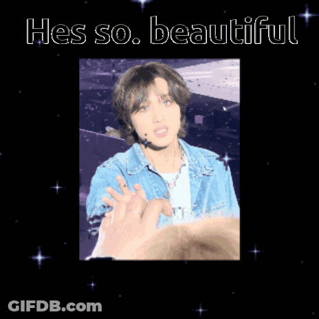 A Pixelated Image Of A Man With The Words He 'S So Beautiful GIF