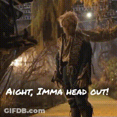 A Pixelated Image Of A Man With The Words Right Imma Head Out On The Bottom GIF