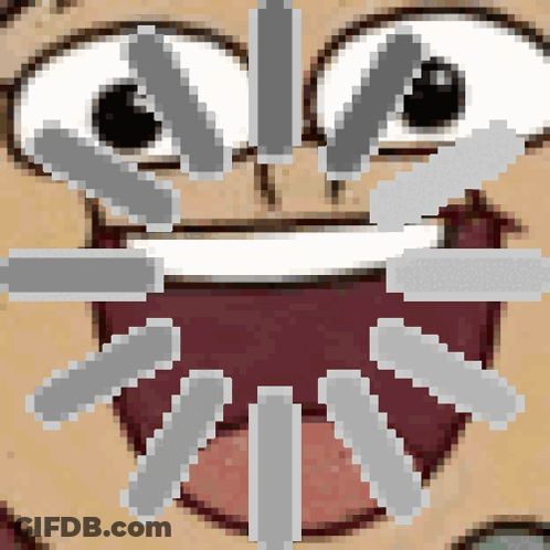 A Pixelated Image Of A Person 'S Face With Smoke Coming Out Of Their Eyes GIF