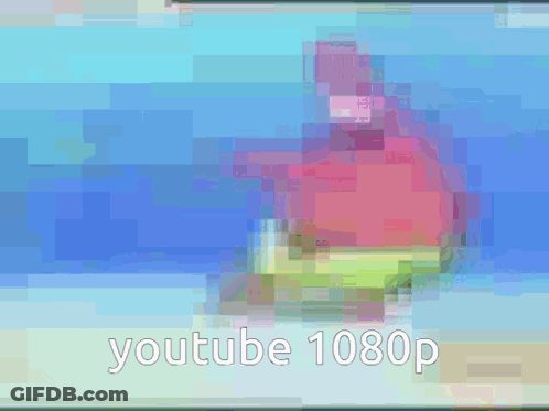 A Pixelated Image Of A Spongebob Squarepants Character And The Words Youtube 1080P GIF