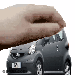 A Pixelated Image Of A Toyota Aygo GIF