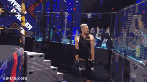 A Pixelated Image Of A Wrestler In A Wrestling Ring GIF