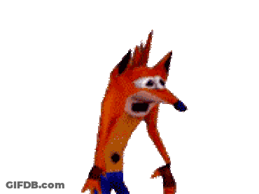 A Pixelated Image Of Crash Bandicoot From Crash Bandicoot GIF