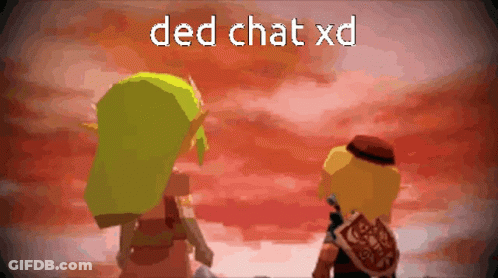 A Pixelated Image With The Words Ded Chat Xd On The Bottom GIF