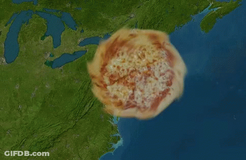 A Pizza Is Flying Over The United States Of America GIF