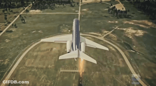 A Plane Is Flying Over A Field With The Letters Cnn Visible In The Corner GIF