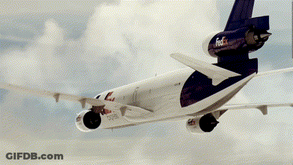 A Plane That Has The Letter L On The Side GIF