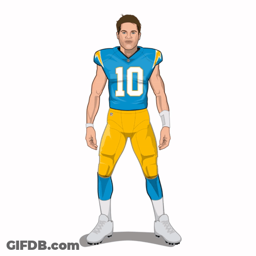 A Player Of The Week Poster For Justin Herbert GIF