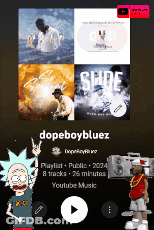 A Playlist Of Dopeboybluez Music Is Being Played GIF