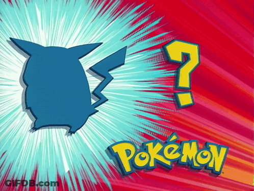 A Pokemon Logo With A Question Mark And A Blue Pokemon GIF