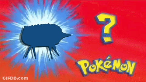 A Pokemon Logo With A Question Mark In The Corner GIF
