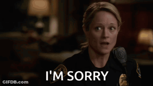 A Police Officer Is Saying I 'M Sorry GIF