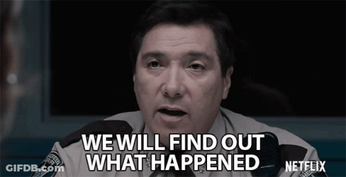 A Police Officer Says We Will Find Out What Happened In A Netflix Ad GIF