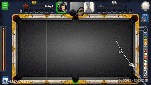 A Pool Game Is Being Played Between Dehyd And Keller GIF
