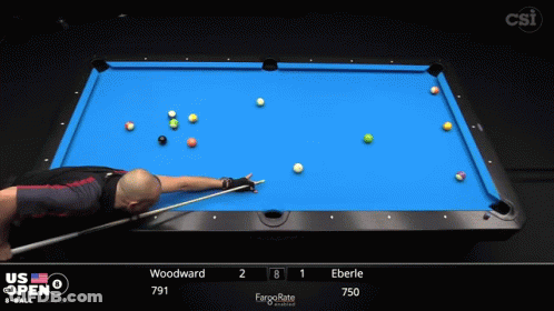 A Pool Game Is Being Played Between Woodward And Eberle In The Us Open GIF