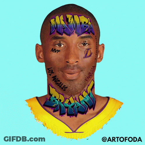 A Portrait Of A Man With Graffiti On His Face And Neck GIF