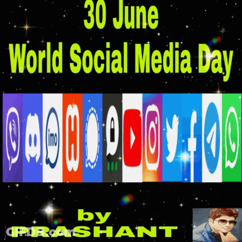 A Poster Advertising World Social Media Day GIF