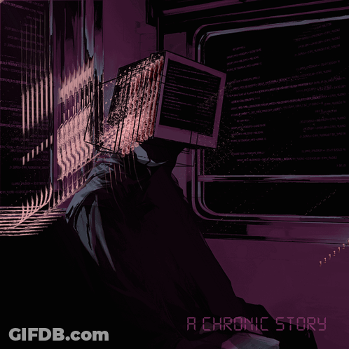 A Poster For A Chronic Story Shows A Person With A Monitor On Their Face GIF