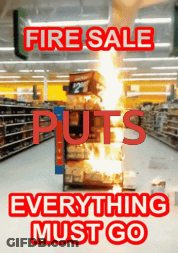 A Poster For A Fire Sale Says Everything Must Go GIF