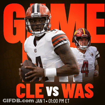 A Poster For A Football Game Between Cle And Was GIF