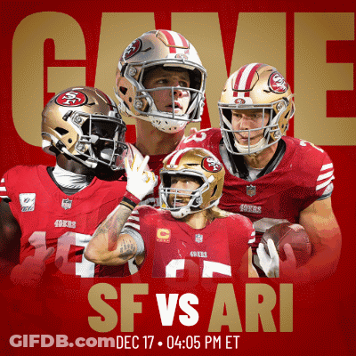 A Poster For A Football Game Between The 49Ers And The Ari GIF