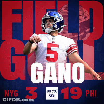 A Poster For A Football Game Between The Giants And The Philadelphia Eagles GIF