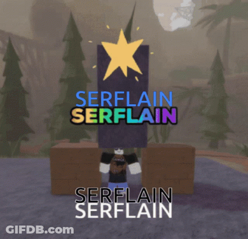 A Poster For A Game Called Serflain GIF