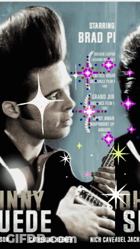A Poster For A Movie Starring Brad Pitt And Catherine Reener GIF