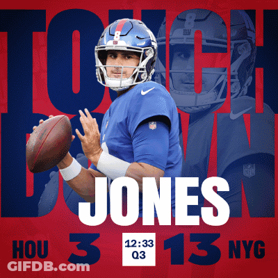 A Poster For A New York Giants Football Game GIF