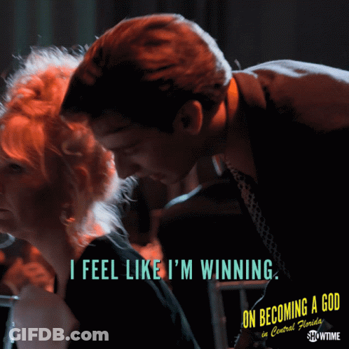 A Poster For A Show Called On Becoming A God In Central Florida GIF