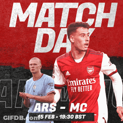 A Poster For A Soccer Game Between Ars And Mc GIF