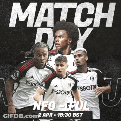 A Poster For A Soccer Game That Is Being Played On April 2Nd GIF