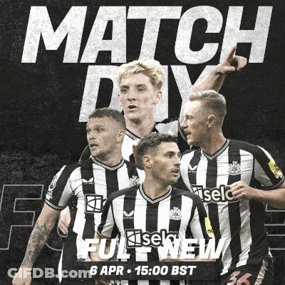 A Poster For A Soccer Game That Says Match Day GIF