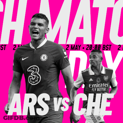 A Poster For A Soccer Match Between Ars Vs Che GIF