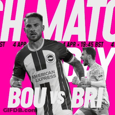 A Poster For A Soccer Match Between Brighton And Bri GIF