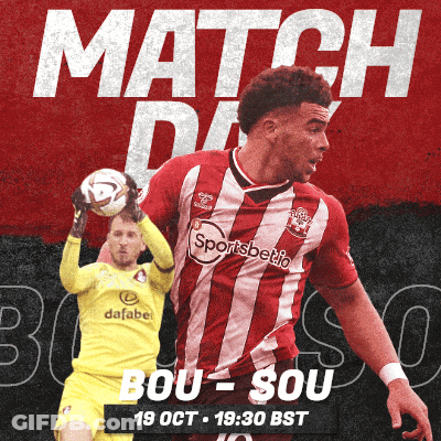 A Poster For A Soccer Match Between Sportsbetio And Sou GIF