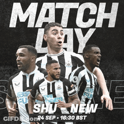 A Poster For A Soccer Match That Says Match Day GIF