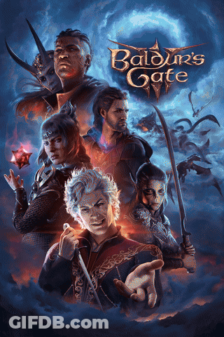 Baldur's Gate Video Game Poster GIF