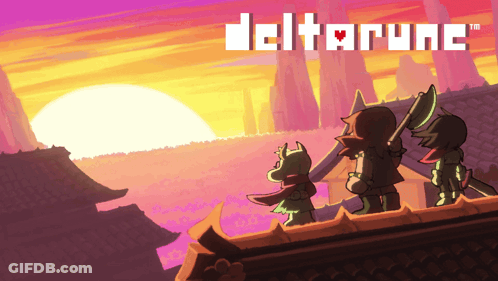 A Poster For A Video Game Called Deltarunce GIF