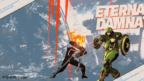 A Poster For A Video Game Called Eternal Damnatio GIF