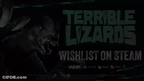 A Poster For A Video Game Called Terrible Lizards Which Is On Steam GIF