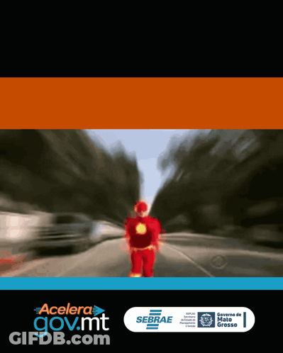 A Poster For Accelera Gov.mt Shows A Man In A Flash Costume GIF