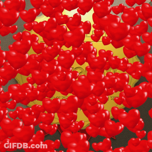 A Poster For Amv Of The Day Surrounded By Hearts GIF