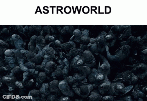 A Poster For Astroworld Shows A Large Group Of People GIF