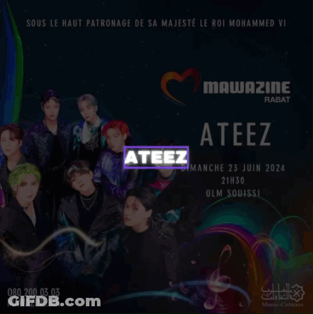 A Poster For Ateez Paved The Way For Kpop In Morocco On June 23 GIF