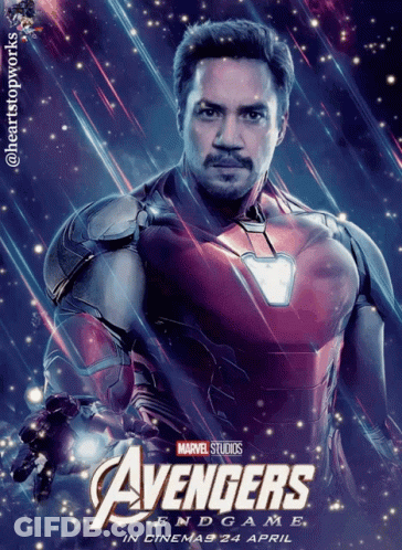 A Poster For Avengers Endgame Shows Iron Man GIF