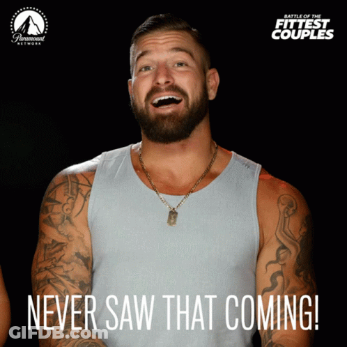 A Poster For Battle Of The Fittest Couples Shows A Man With Tattoos On His Arms GIF