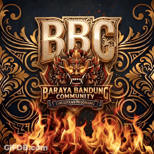 A Poster For Bbc Baraya Bandung Community Has A Dragon On It GIF
