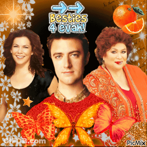 A Poster For Besties 4 Evan With A Man And Three Women GIF