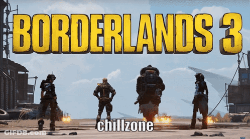 A Poster For Borderlands 3 Shows A Group Of People GIF